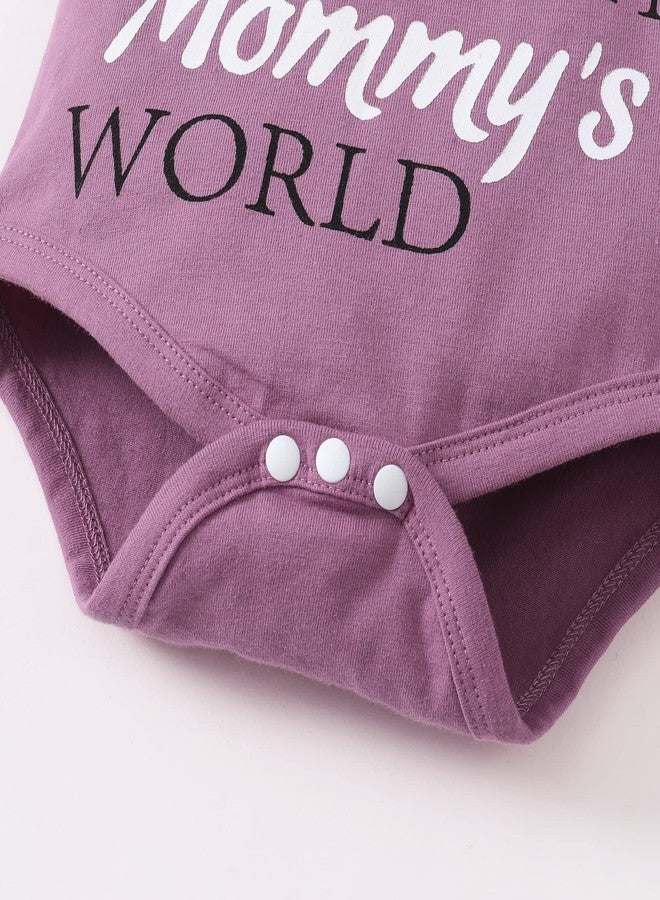 Renotemy Infant Baby Girl Outfit Summer Newborn Clothes Set Ruffle Tops Pants with Headband Cute Baby Clothes Girl 6-12 Months Purples - Image 5